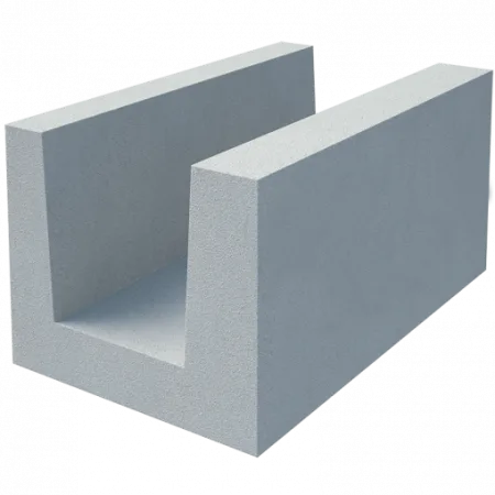 Газобетонный U-образный блок Build stone D500 500х300х250