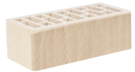 Кирпич лицевой Старый Оскол 1,4НФ белый доломит