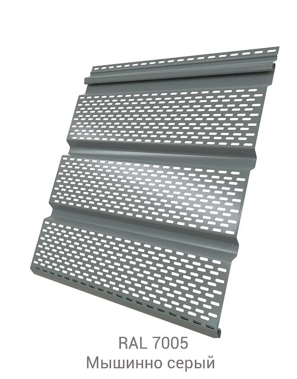 Софит металлический с полной перфорацией Grand Line GreenCoat Pural BT 0.5